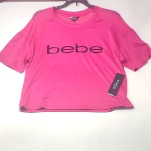Bebe Sport Women's Short Sleeve Boxy Top